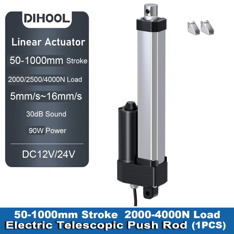 Linear Actuator Electric 1000Mm - DC12V/24V Doğrusal Aktüatör, 50MM~1000MM strok, 80kg/200kg/400kg