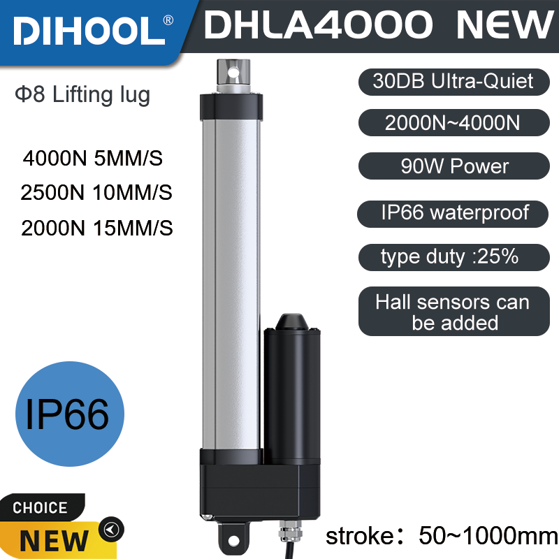 Linear Actuator Electric 1000Mm - DHLA4000 Elektrikli Lineer Aktüatör IP66 DC