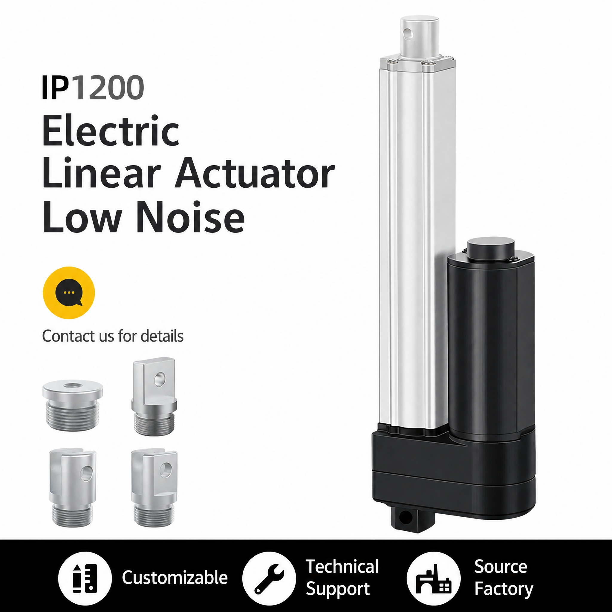 Linear Actuator Electric 1000Mm - IP1200 Elektrikli Doğrusal Aktüatör, 12V 24V