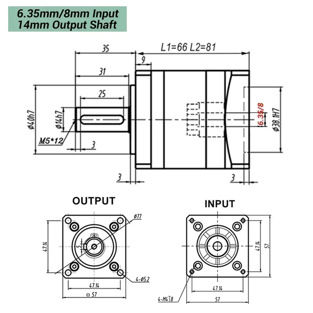 Planet Redüktörlü Şanzıman Has - Planetary Gearbox Nema 23 incelemesi ve fiyatı