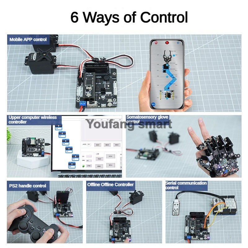 6 Kanallı PWM Servo ve 4 Kanal - Robotic Arm Kit Arduino incelemesi ve fiyatı