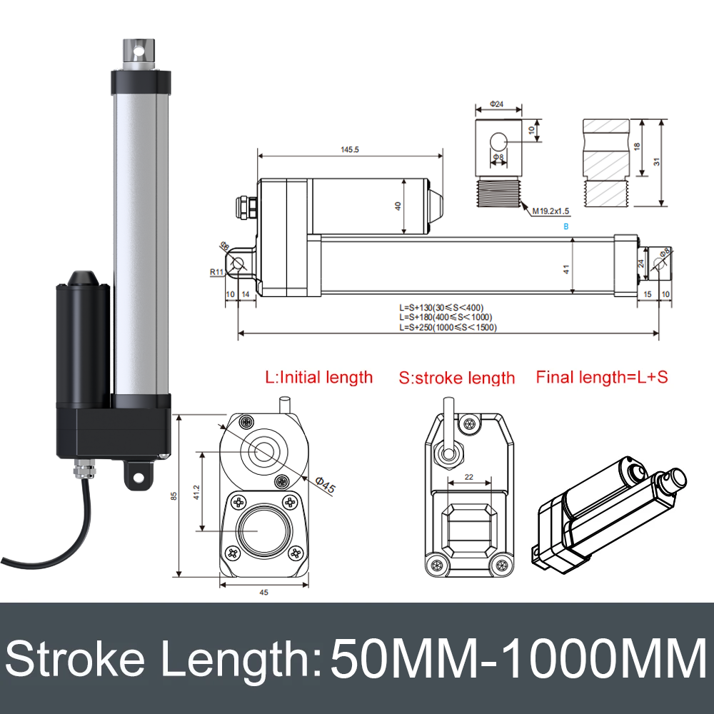 DC12V/24V Doğrusal Aktüatör, 5 - Linear Actuator Electric 1000Mm incelemesi ve fiyatı