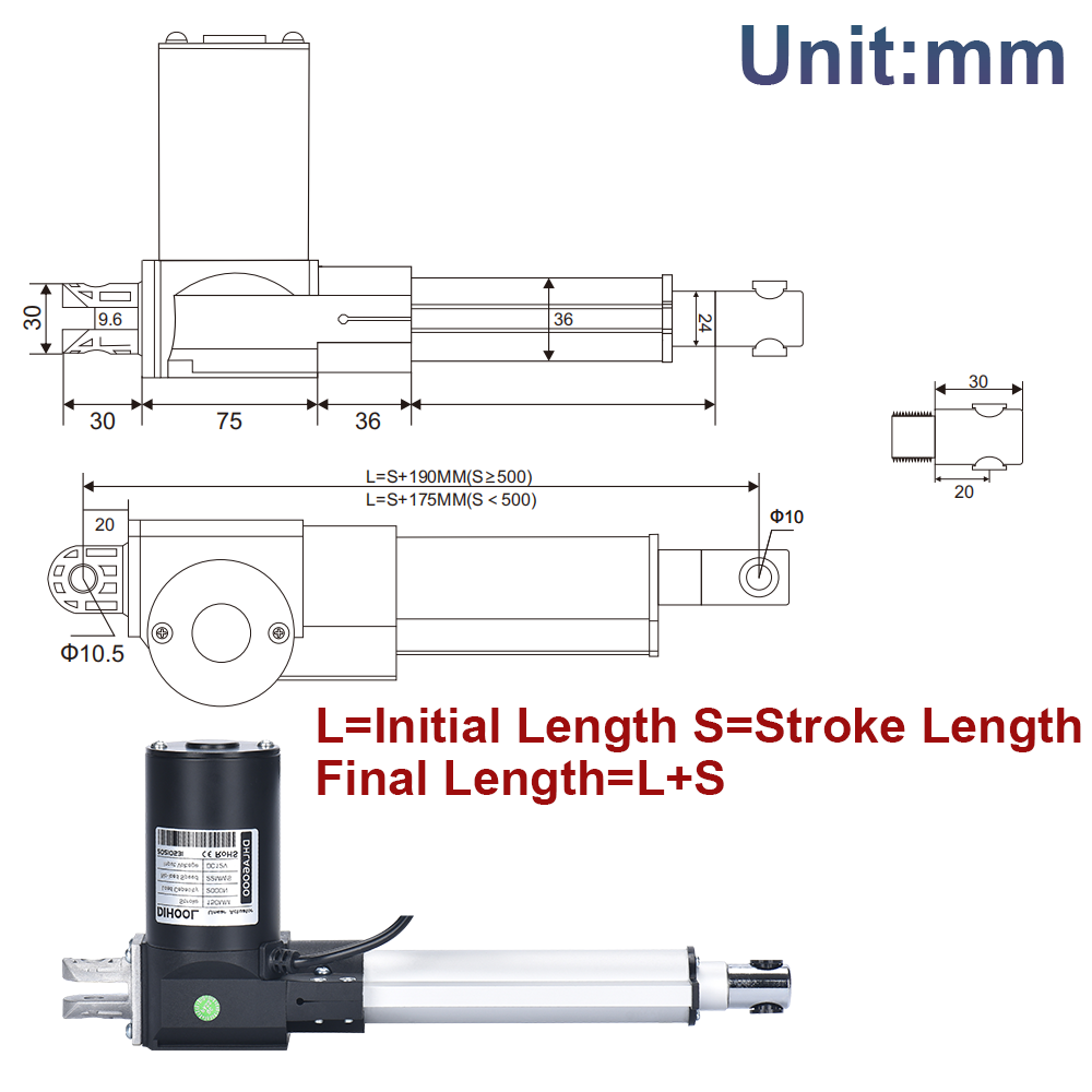 6000N Elektrikli Lineer Aktüat - Linear Actuator Electric 1000Mm incelemesi ve fiyatı