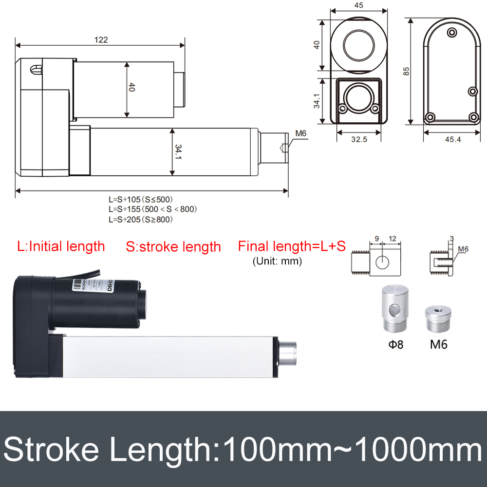 DHLA1300-A2 DC12V Lineer Aktüa - Linear Actuator Electric 1000Mm incelemesi ve fiyatı