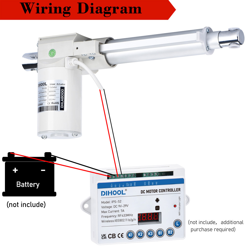 8000N Lineer Aktüatör DC24V 80 - Linear Actuator Electric 1000Mm incelemesi ve fiyatı