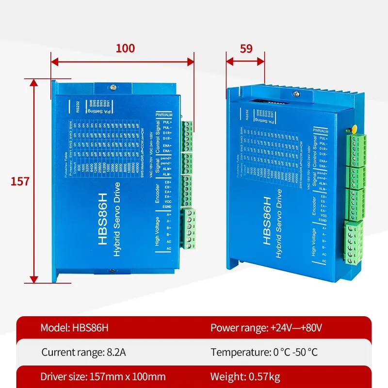 Kaihong 86x86x156+22mm 12Nm Hi - Stepper Motor Nema 34 Closed Loop incelemesi ve fiyatı