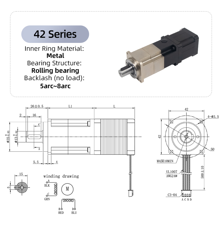 Büyük Tork 45Nm DC 5 Arcmin He - Planetary Gearbox Nema 23 incelemesi ve fiyatı