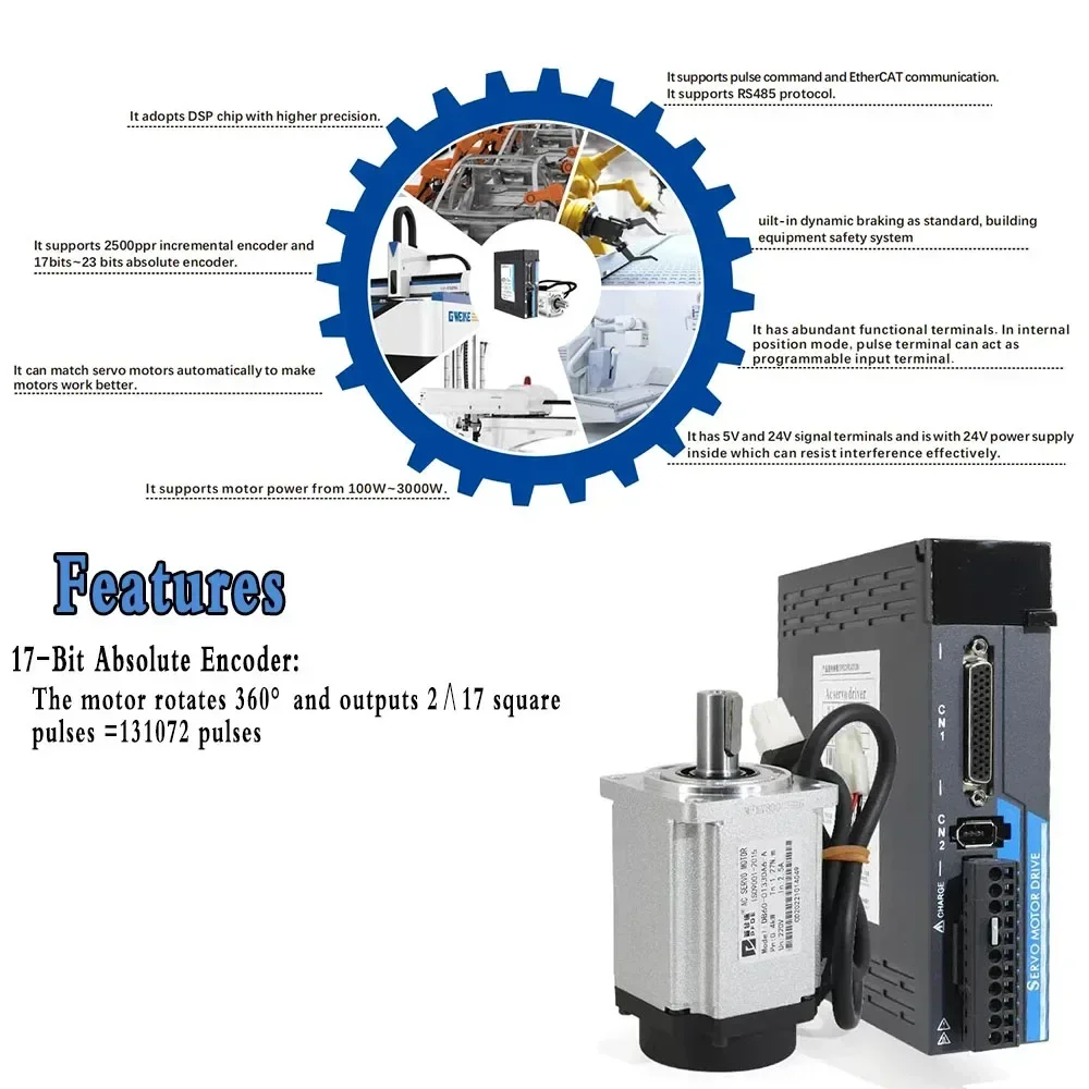 AC Servo Motor Sürücü Kiti 400 - Servo Motor 750W Ac Driver incelemesi ve fiyatı