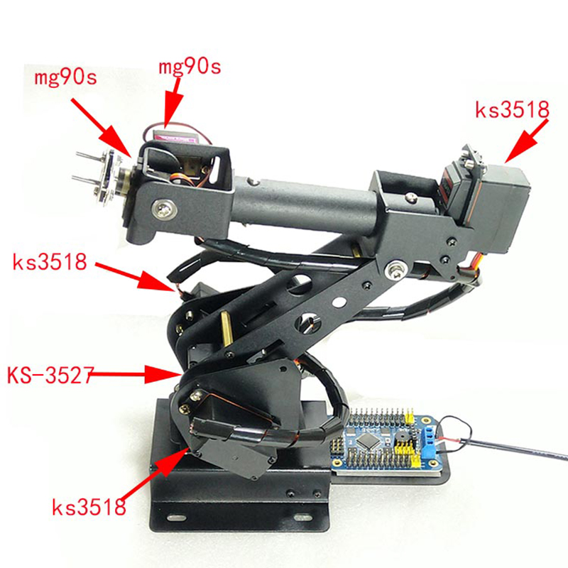 6 Eksenli Robot Kol ABB Endüst - Robotic Arm Kit Arduino incelemesi ve fiyatı