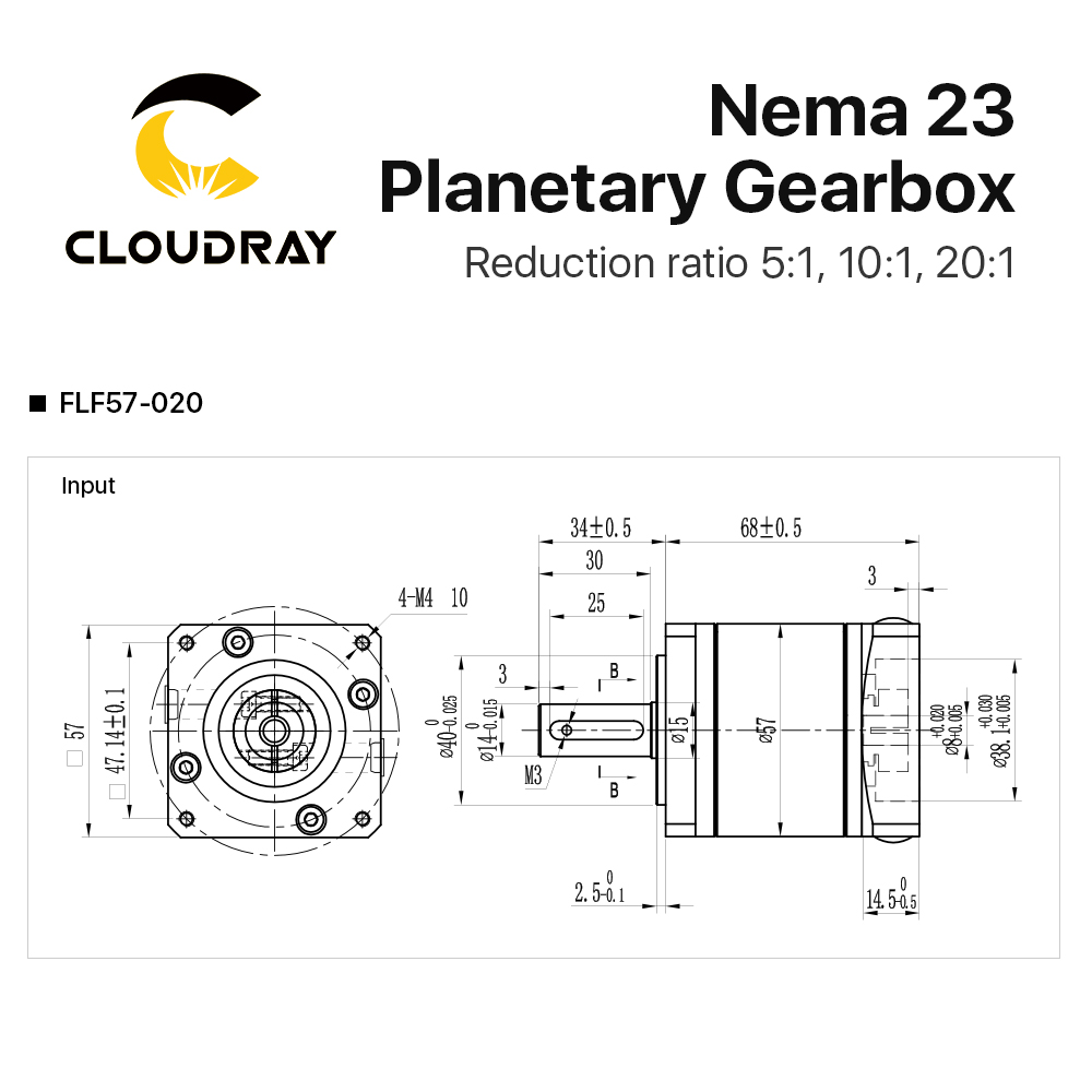 Herhangi bir hız düşürücü için - Planetary Gearbox Nema 23 incelemesi ve fiyatı