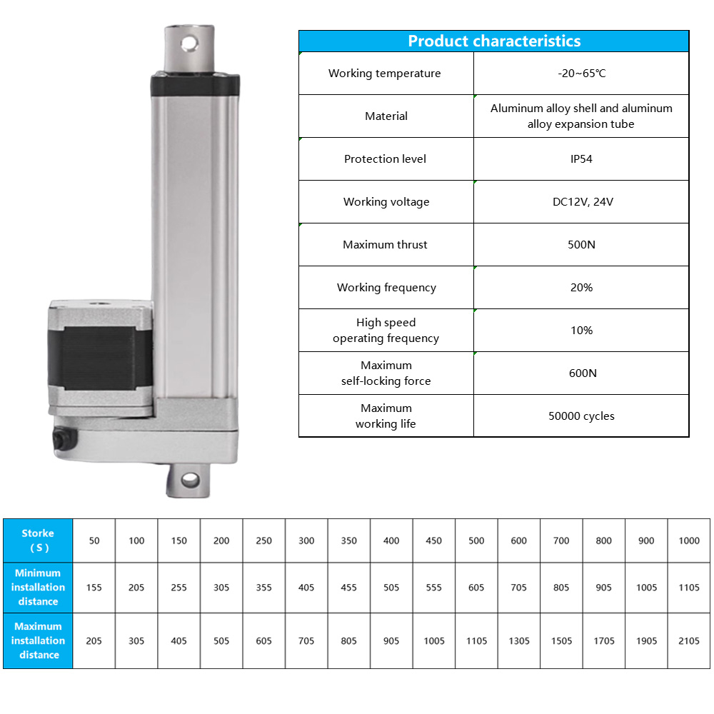 Yüksek Hassasiyetli Lineer Akt - Linear Actuator Electric 1000Mm incelemesi ve fiyatı